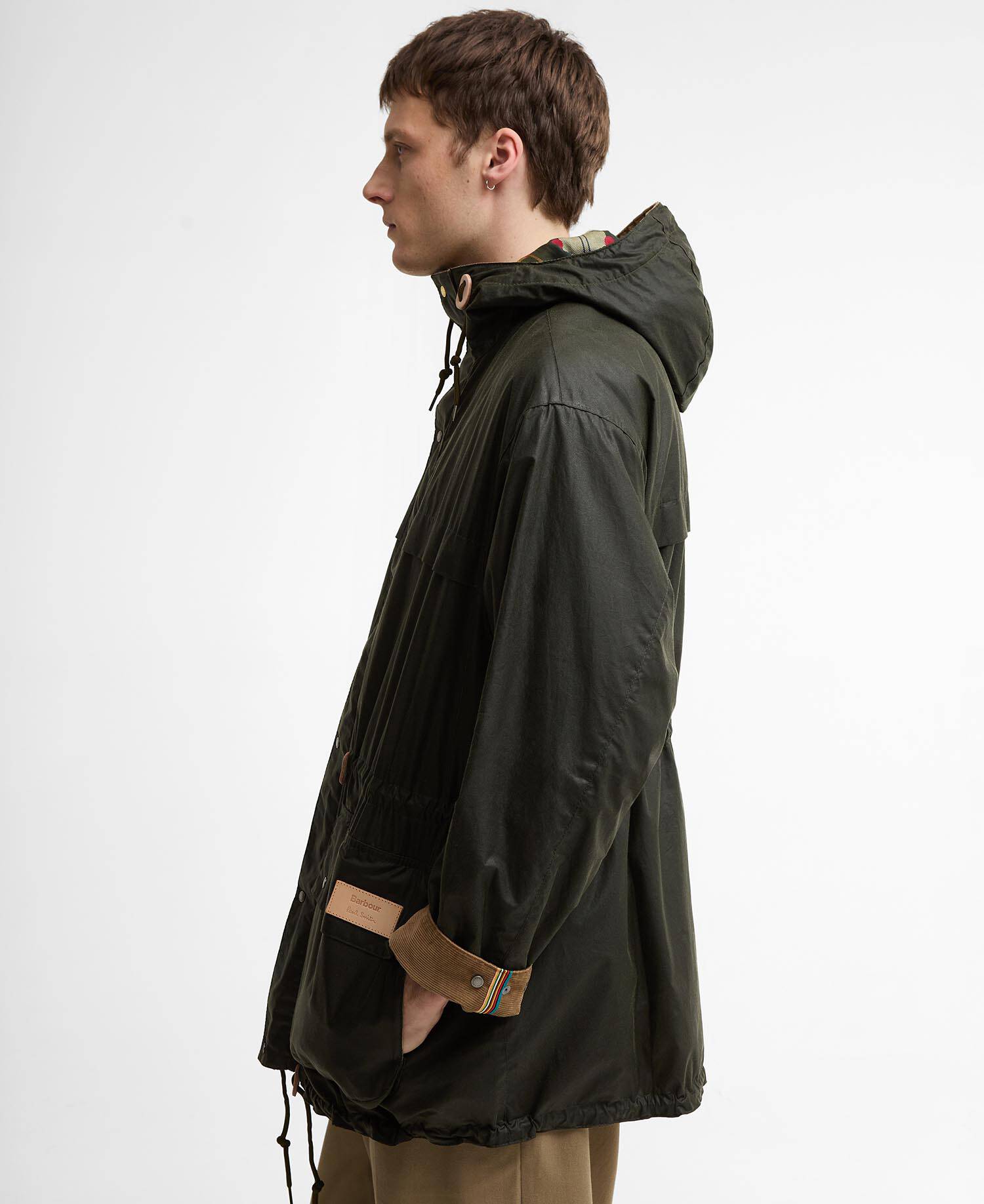 Paul Smith Loves Barbour Durham Waxed Jacket Archive Olive image number 5