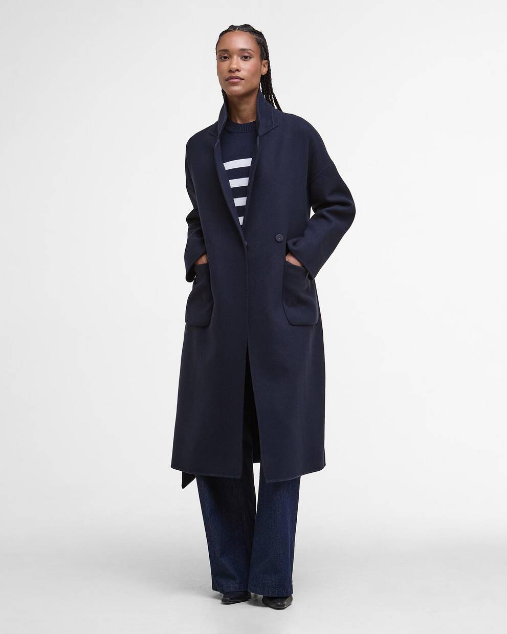 Cappotto avvolgente in lana Rachel