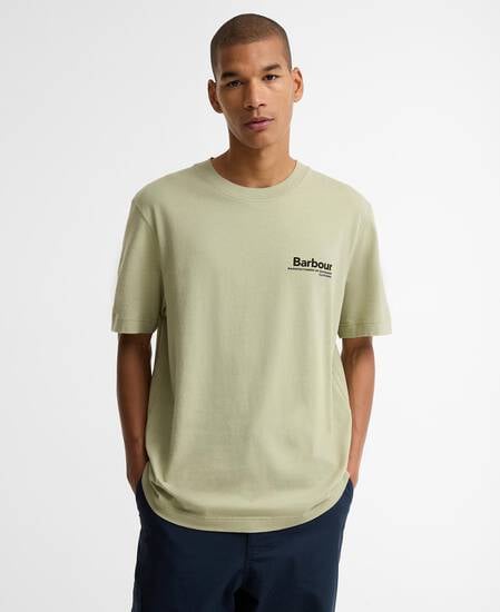 T-shirt con stampa Kaber dalla vestibilit&agrave; comoda Mineral Green