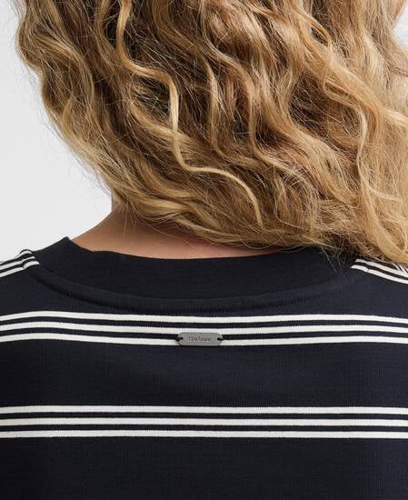 Dartmoor Striped Long-Sleeved T-Shirt Dark Navy/Original Ecru Stripe
