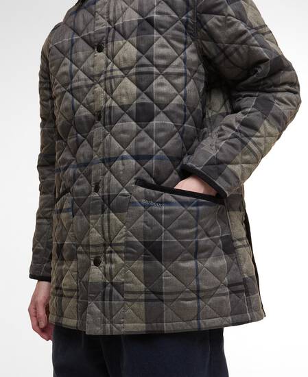 Select Liddesdale Quilted Jacket Navy Winter Dress Tartan