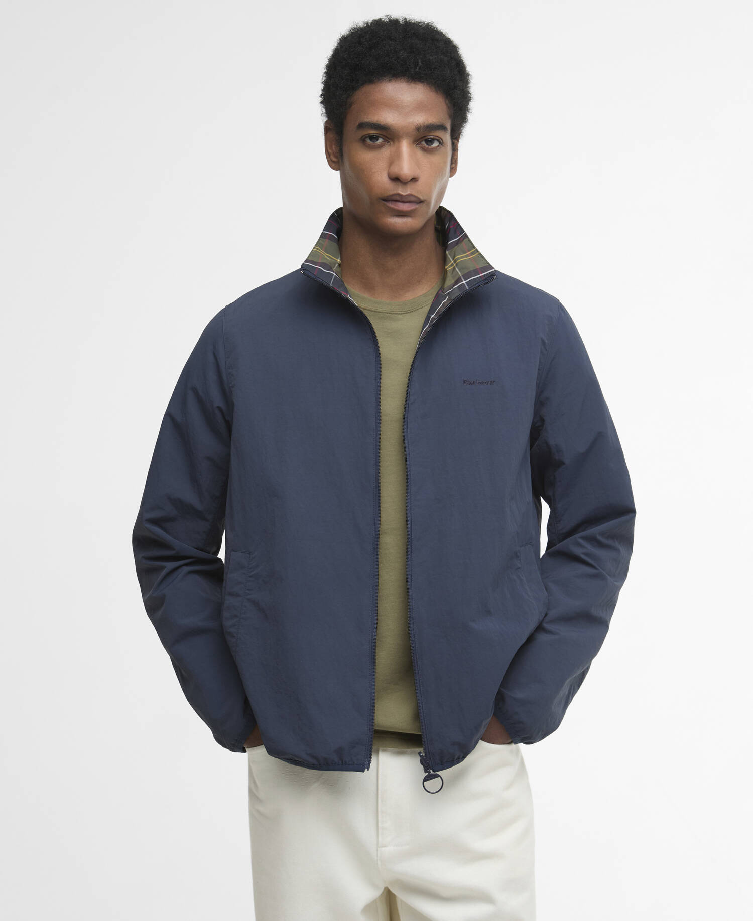 Reversible Korbel Showerproof Jacket Navy image number 0