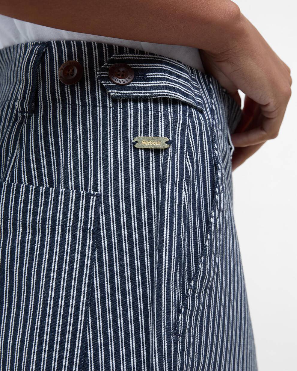 Sonia Striped Straight-Leg Trousers