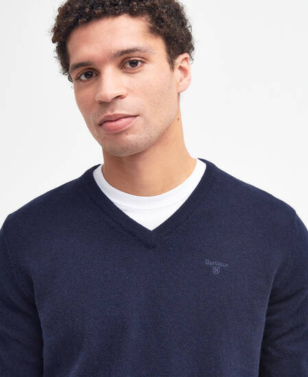 Essential V-Neck Jumper Classic Navy