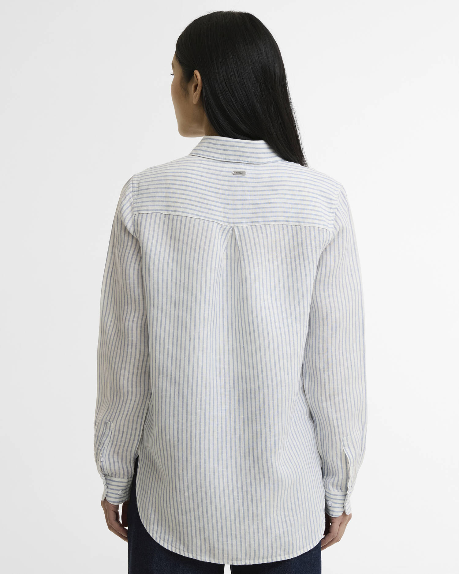 Marine Relaxed Long-Sleeved Shirt Chambray Stripe image number 2