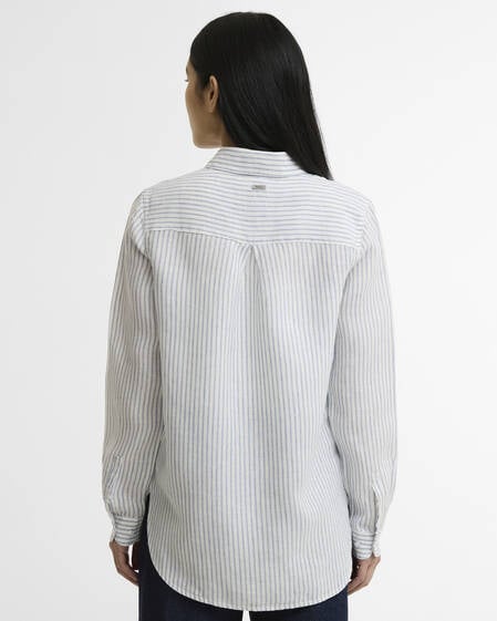 Marine Relaxed Long-Sleeved Shirt Chambray Stripe