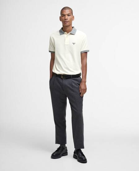 Marlton Tailored Short-Sleeved Polo Shirt Whisper White