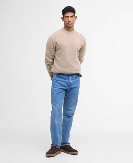 Grangetown Crew Neck Jumper Washed Stone