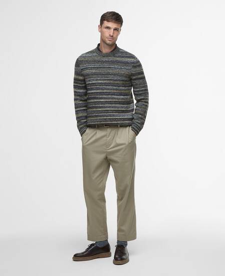 Pateley Striped Crew Neck Jumper Inky Marl