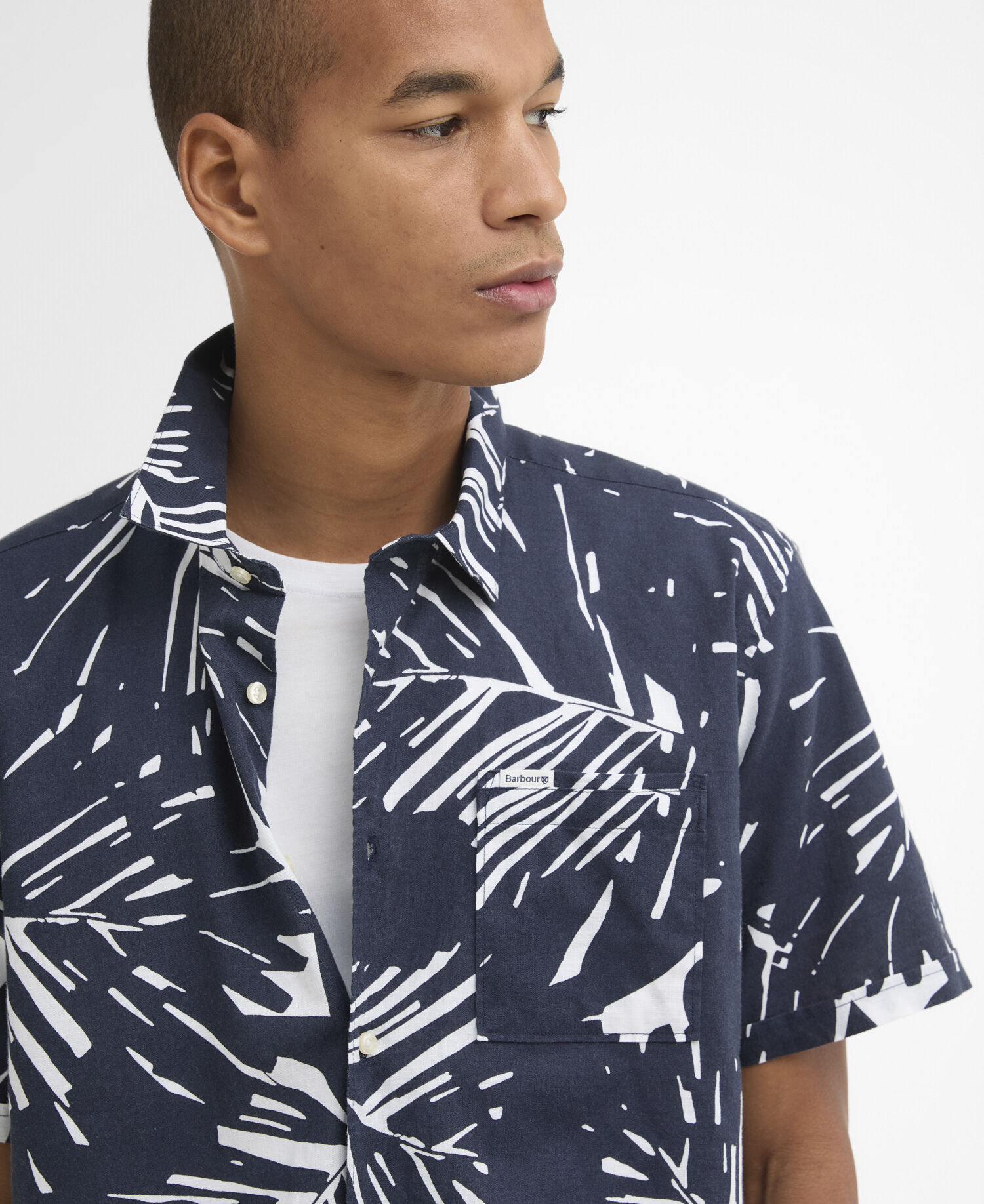 Edenwood Printed Shirt Navy
