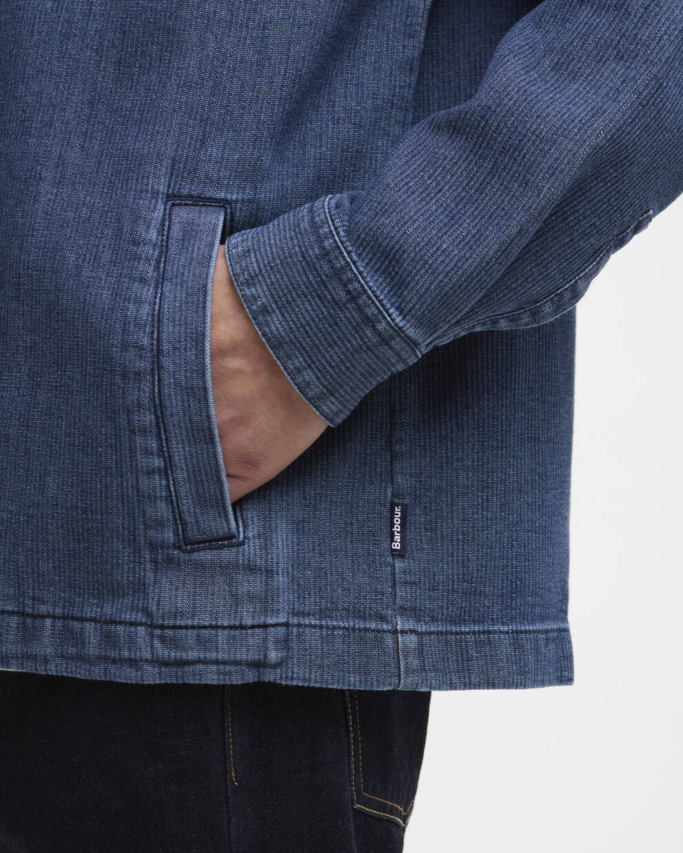 Aickmen Textured Denim Overshirt