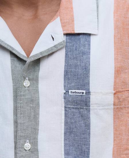 Clearwell Striped Short-Sleeved Shirt Whisper White
