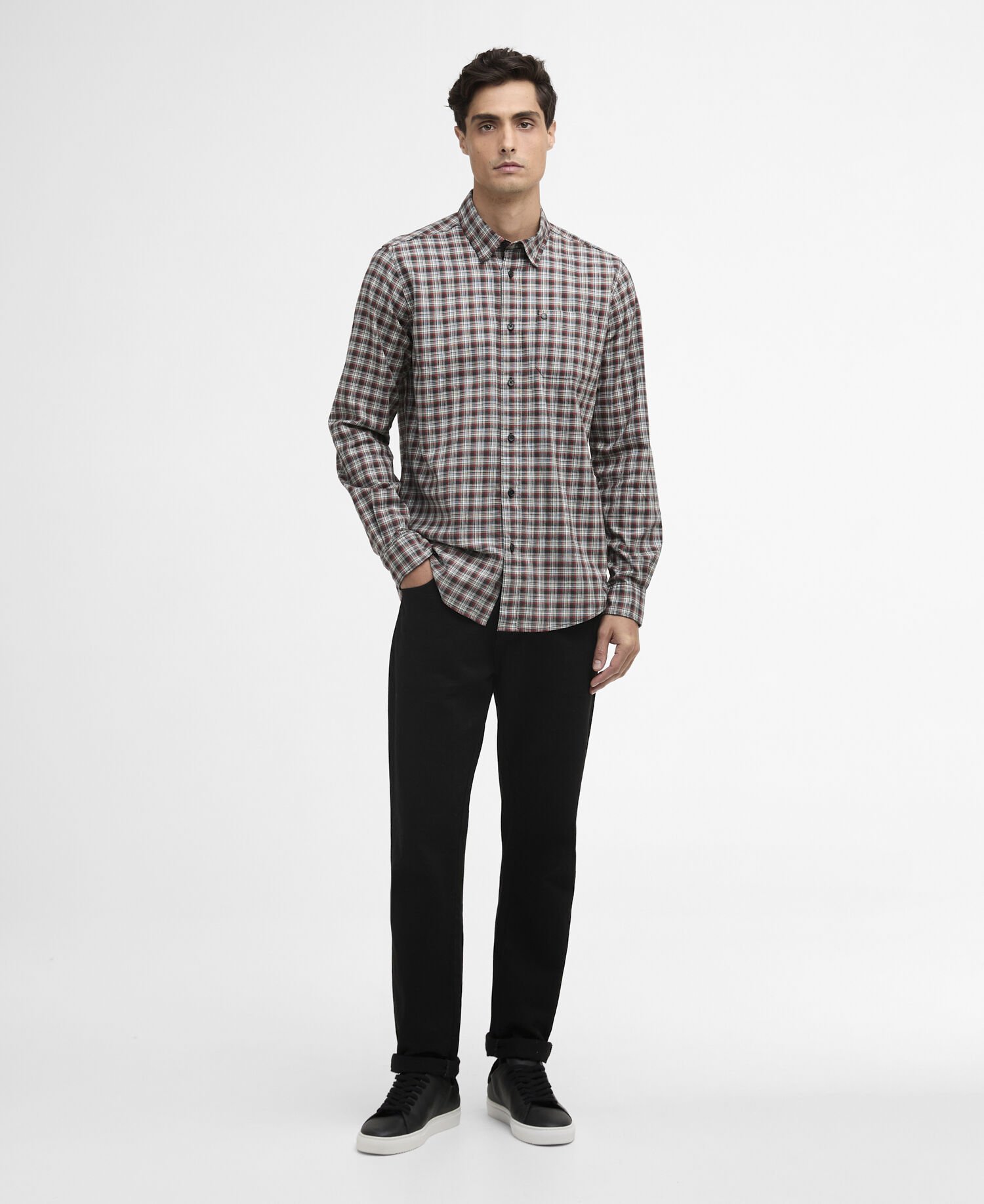 Camicia a quadri Peregrine a maniche lunghe Burnt Henna