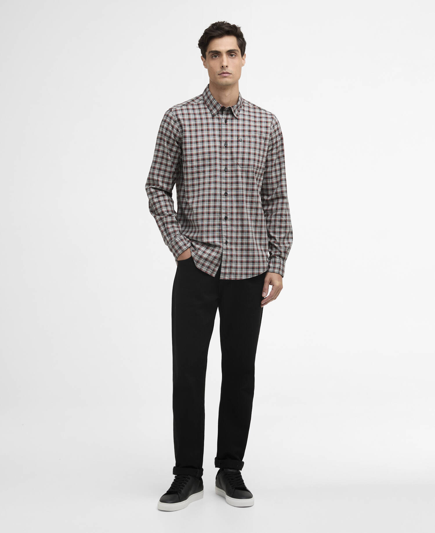Camicia a quadri Peregrine a maniche lunghe Burnt Henna image number 1