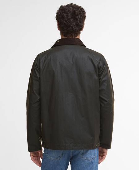 Bedale Short Waxed Jacket Olive