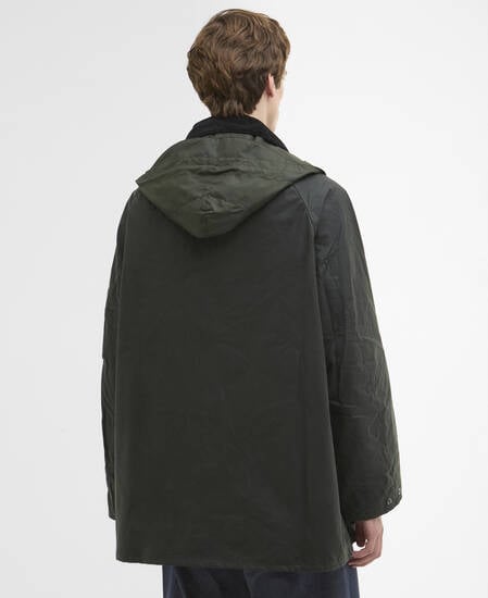 Barbour x ARKET Fairgame Waxed Jacket Sage