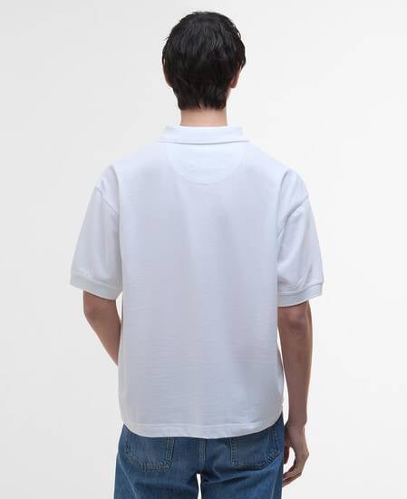 Hexham Oversized Polo Shirt Classic White
