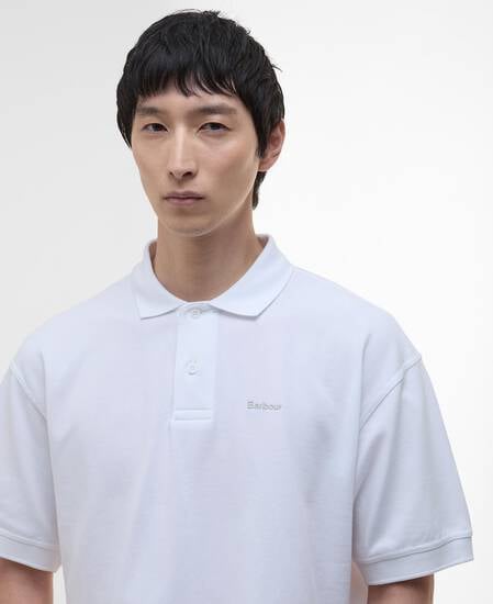 Hexham Oversized Polo Shirt Classic White