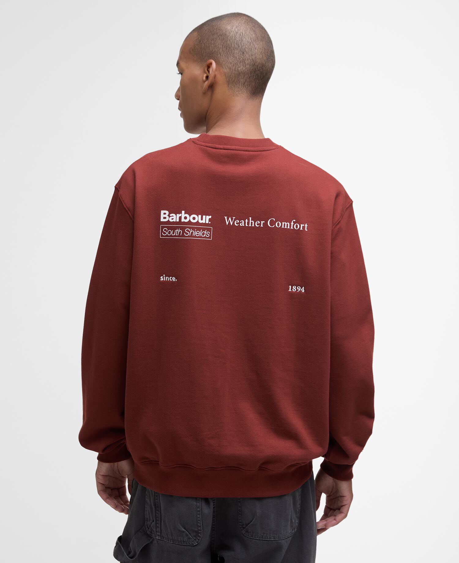 Firbank Relaxed Crew Neck Sweatshirt Fired Brick
