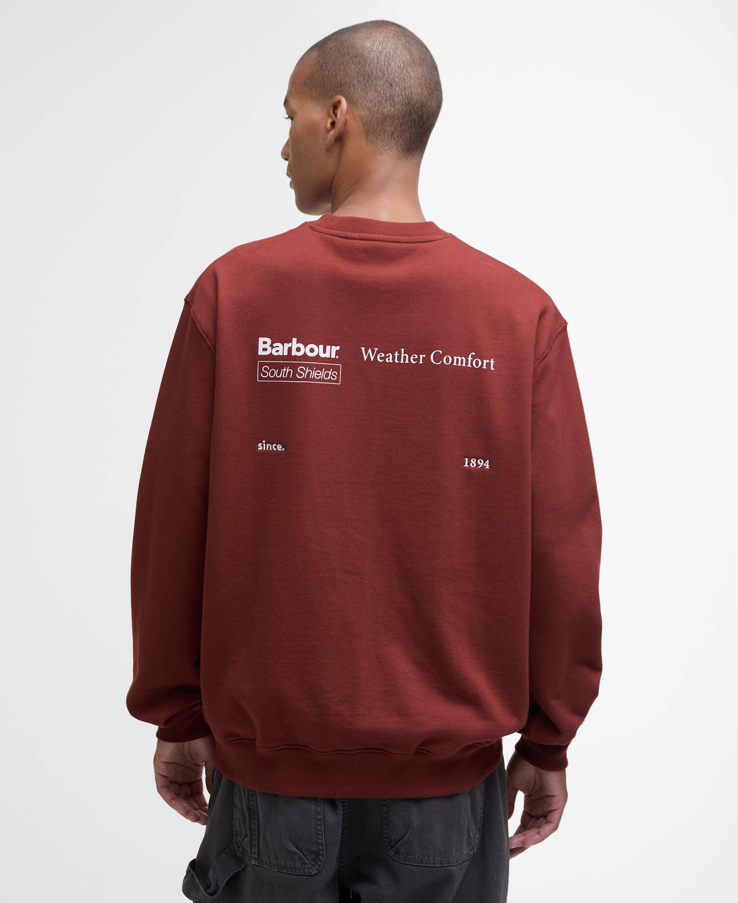 Firbank Relaxed Crew Neck Sweatshirt Fired Brick image number 2