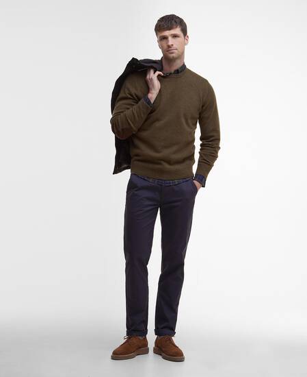 Essential Crew-Neck Jumper Willow Green