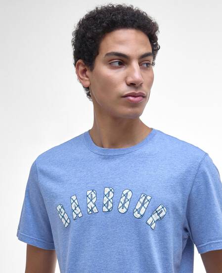 Torpoint Tartan Logo T-Shirt Chambray