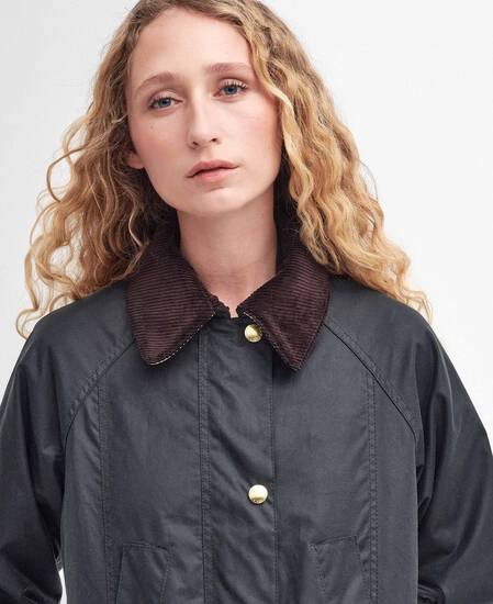 Modern Beadnell Waxed Jacket Sage-Ancient