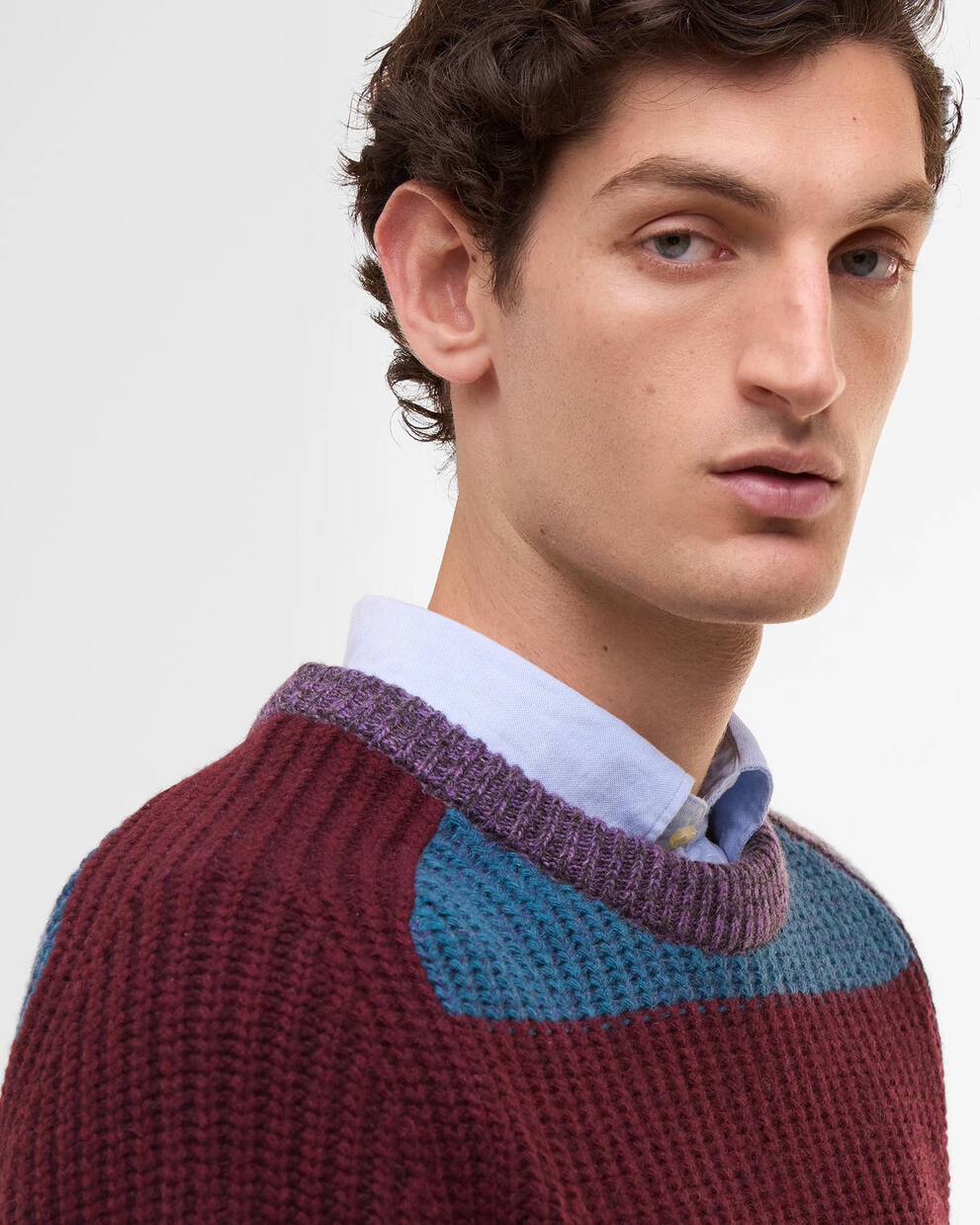 Paul Smith loves Barbour Multi Striped Crew Neck Jumper
