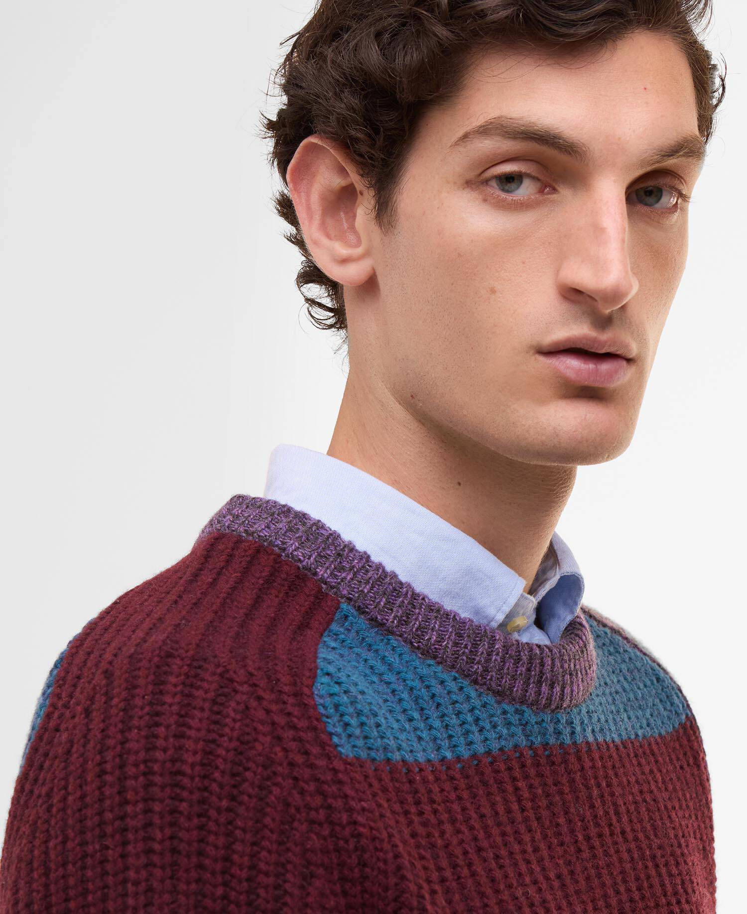 Paul Smith loves Barbour Multi Striped Crew Neck Jumper image number 7