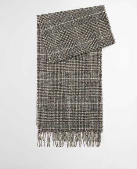 Noelle Reversible Check Scarf Monochrome