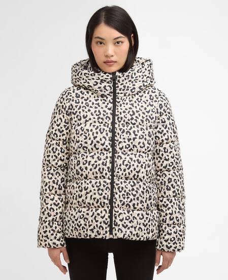 Piumino Olivios con stampa Jasmine Leopard Print