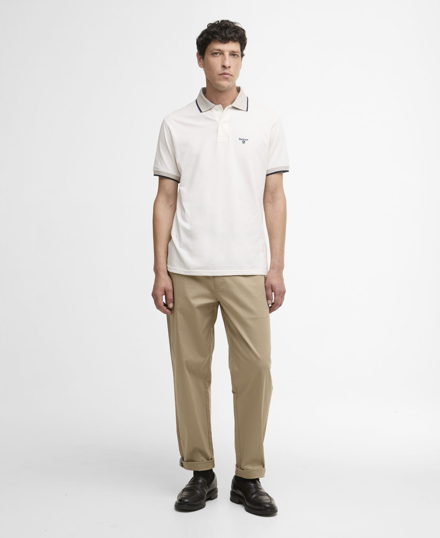 Cornsay Short-Sleeved Polo Shirt Whisper White