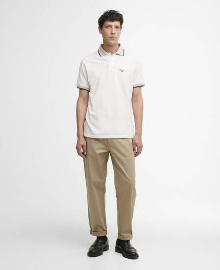 Cornsay Short-Sleeved Polo Shirt Whisper White