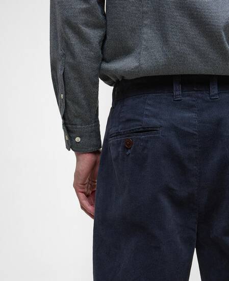 Ted Relaxed Cord Trousers Navy