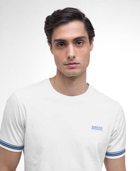 Bruce Tipped Cuff T-Shirt White Bruce Tipped Cuff T-Shirt White