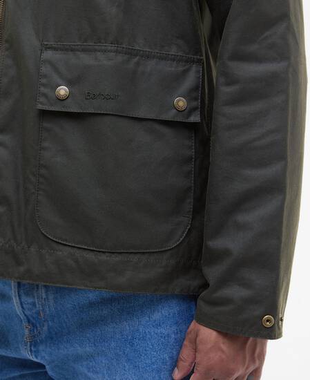 Bedale Short Waxed Jacket Fern
