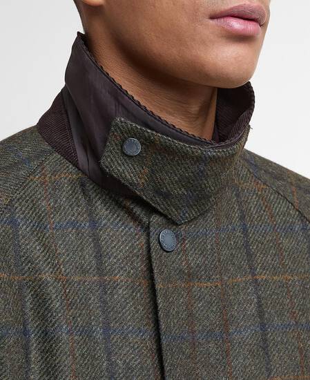 Giacca in lana Bedale con motivo a scacchi Brown