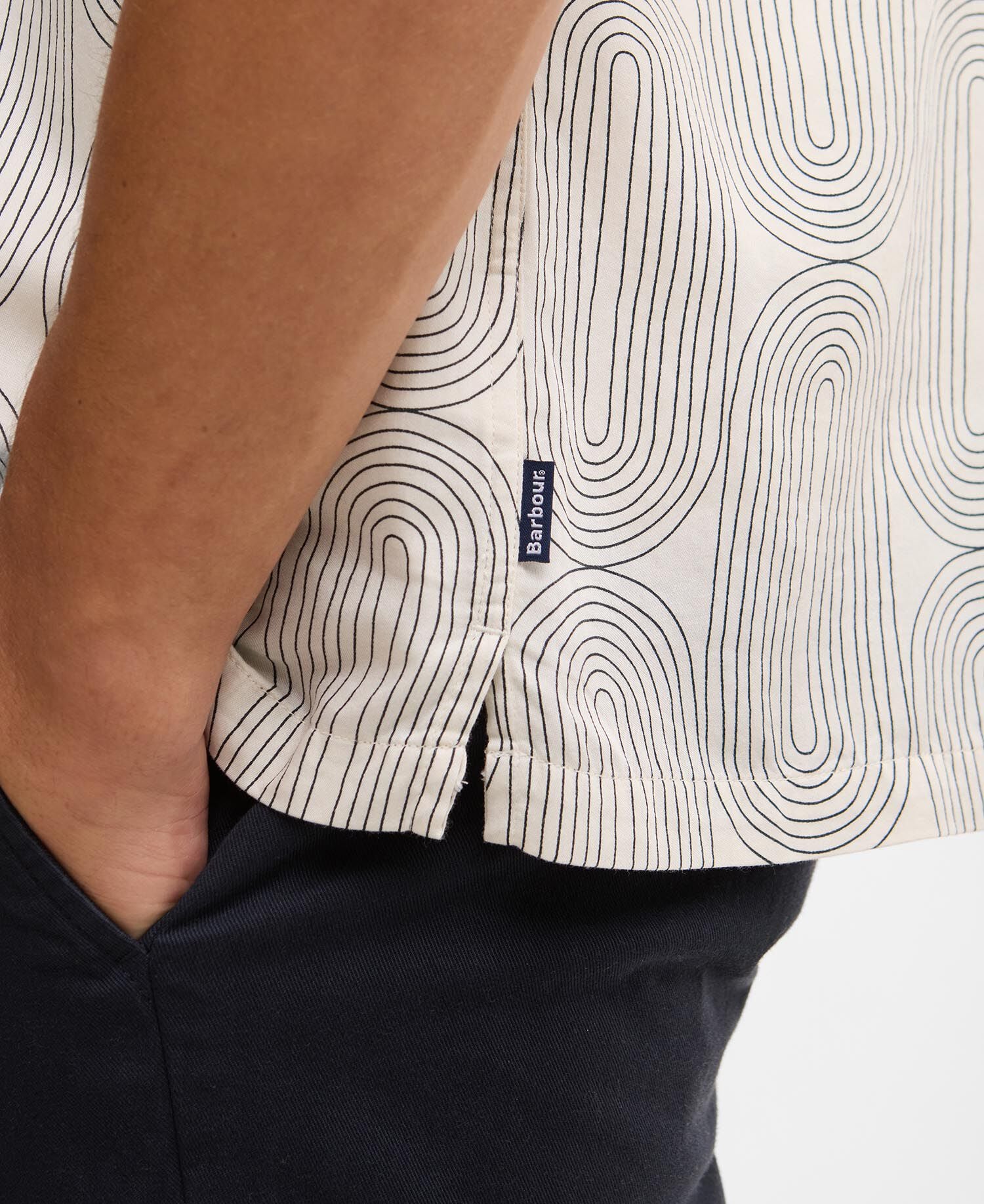 Newmill Printed Short-Sleeved Shirt Whisper White