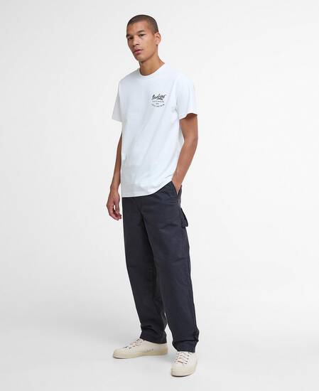 T-shirt con stampa Script Whisper White