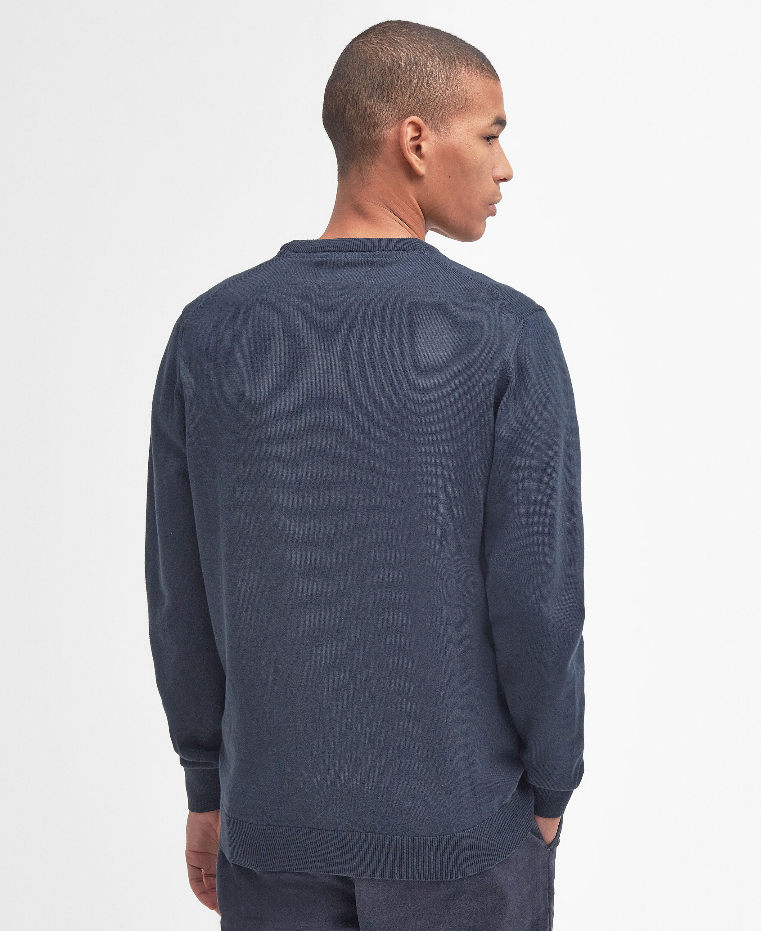Pima Cotton Crew Neck Jumper Classic Navy