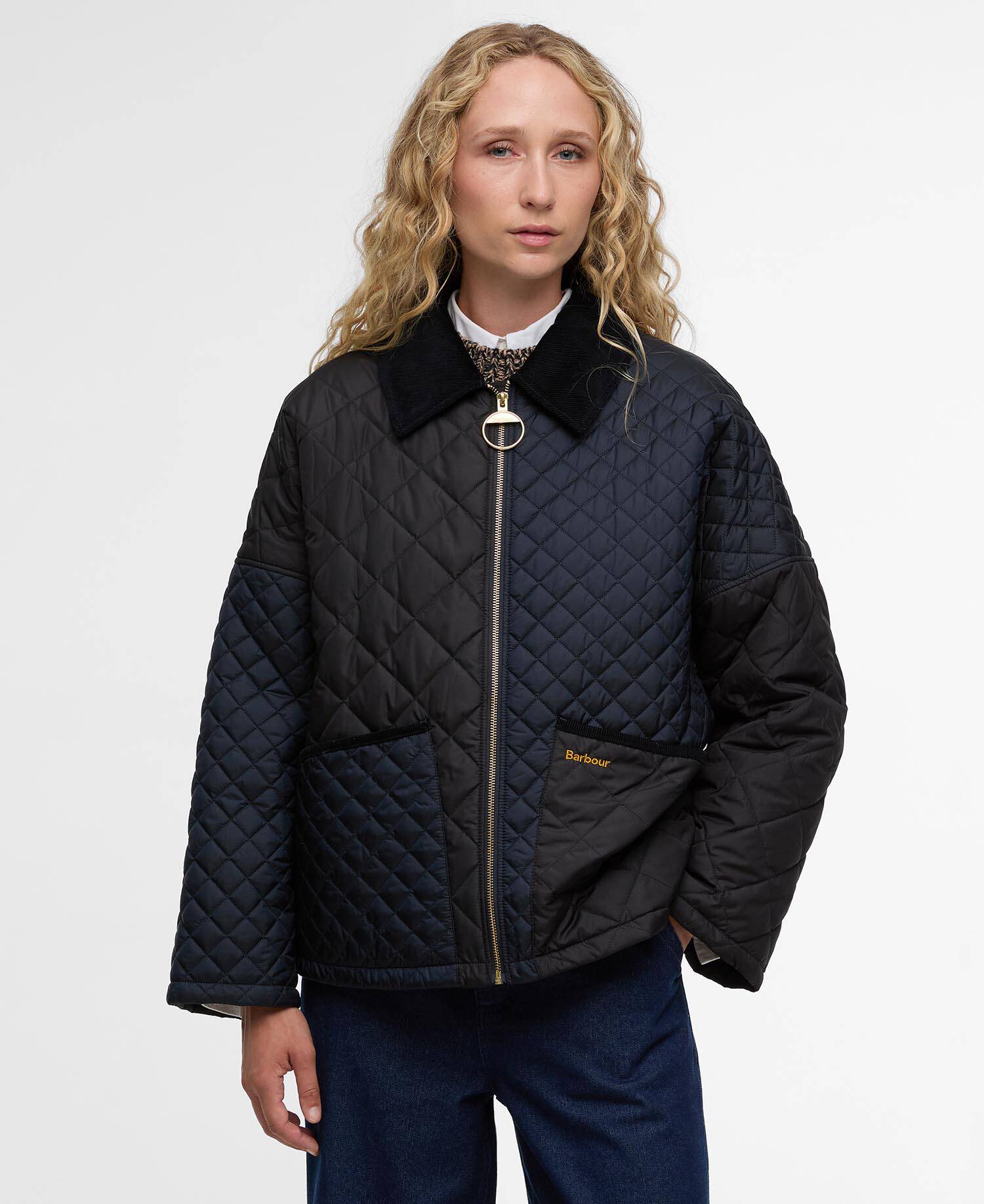 Danby Quilted Jacket Dark Navy/Black/Dress Tartan image number 0
