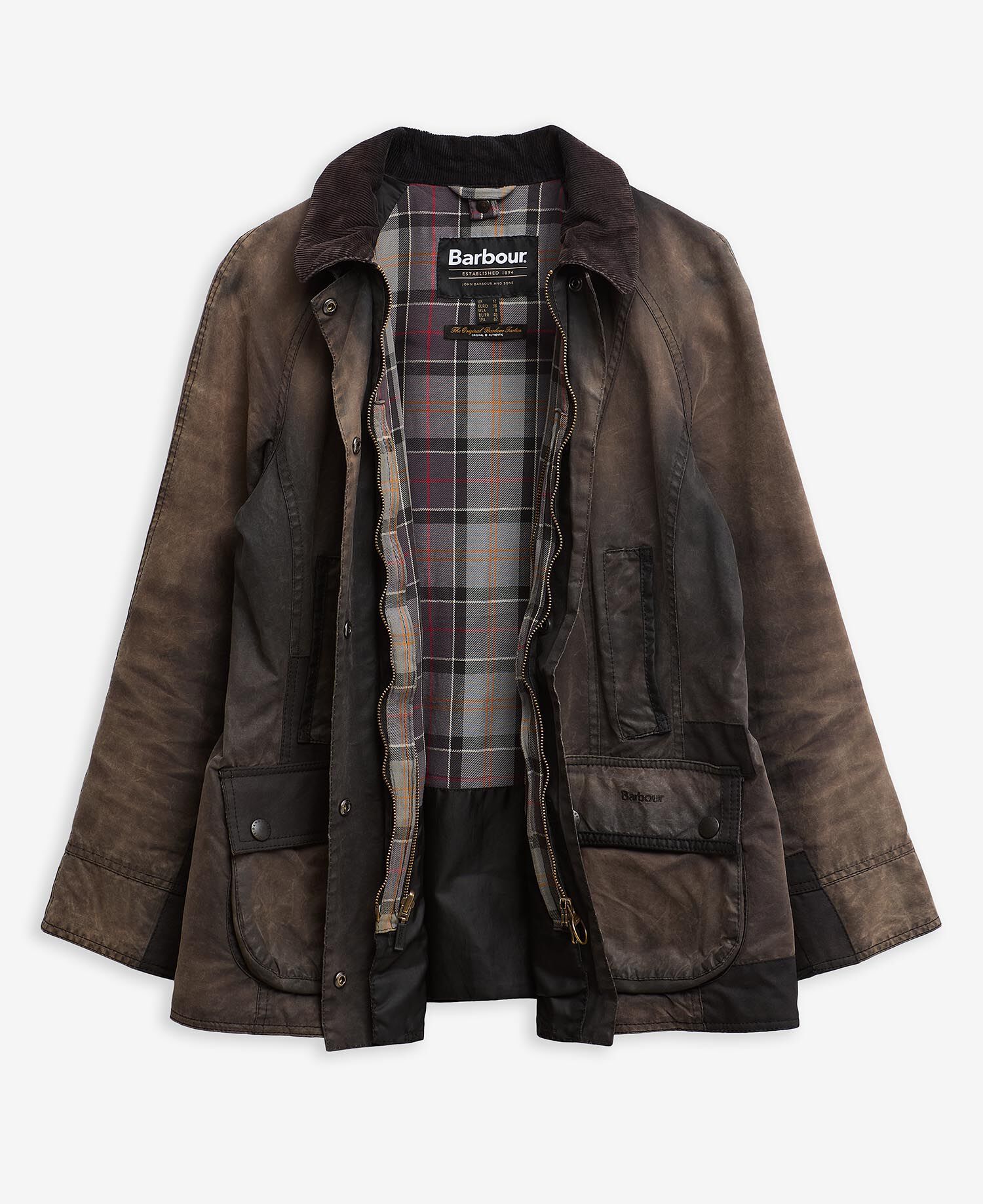 Barbour Re-Loved Beadnell Waxed Jacket - Size 12 Black