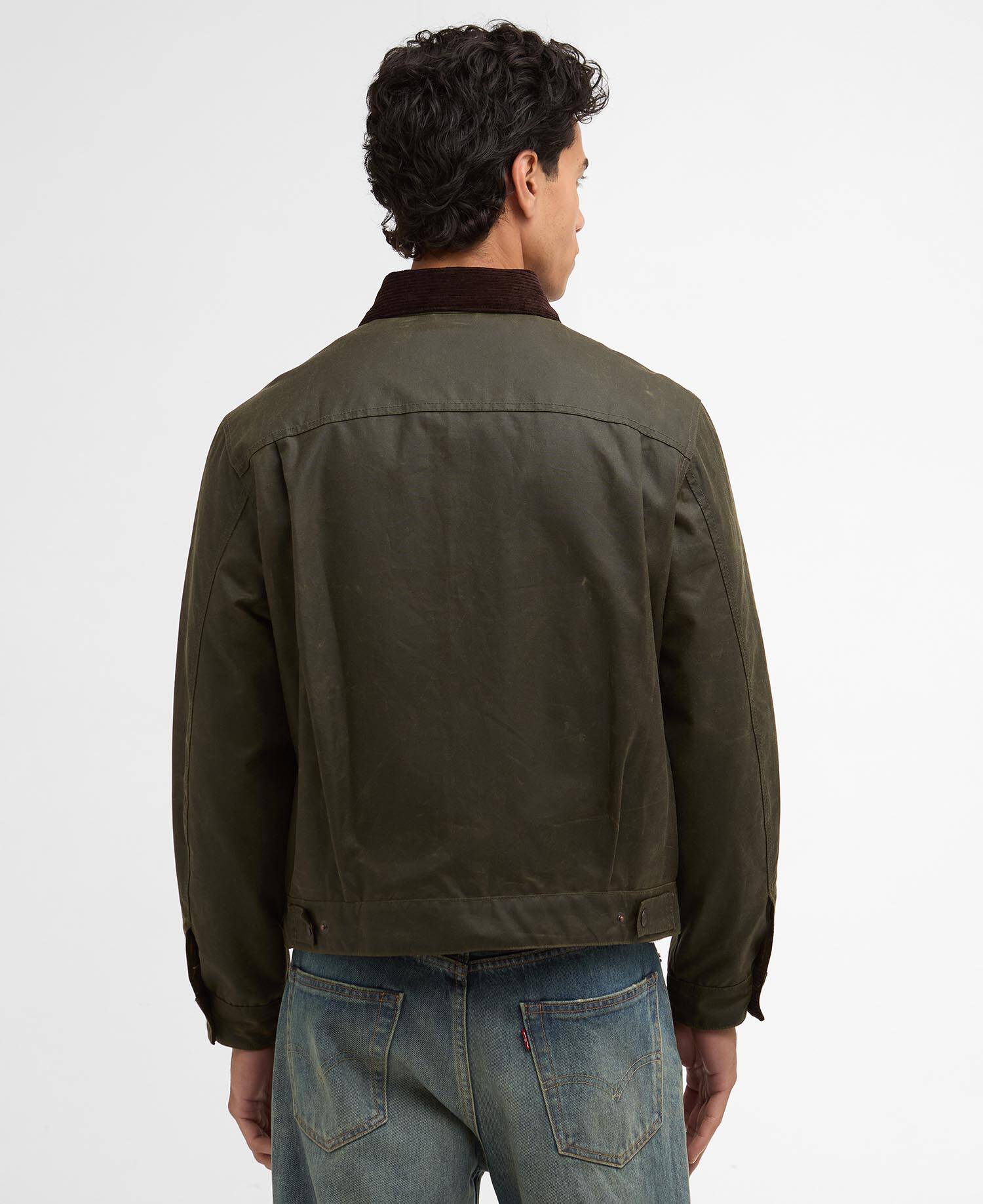 Barbour x Levi's Type II Waxed Jacket Archive Olive image number 5