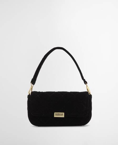 Mini borsa a tracolla trapuntata Soho Velvet Black