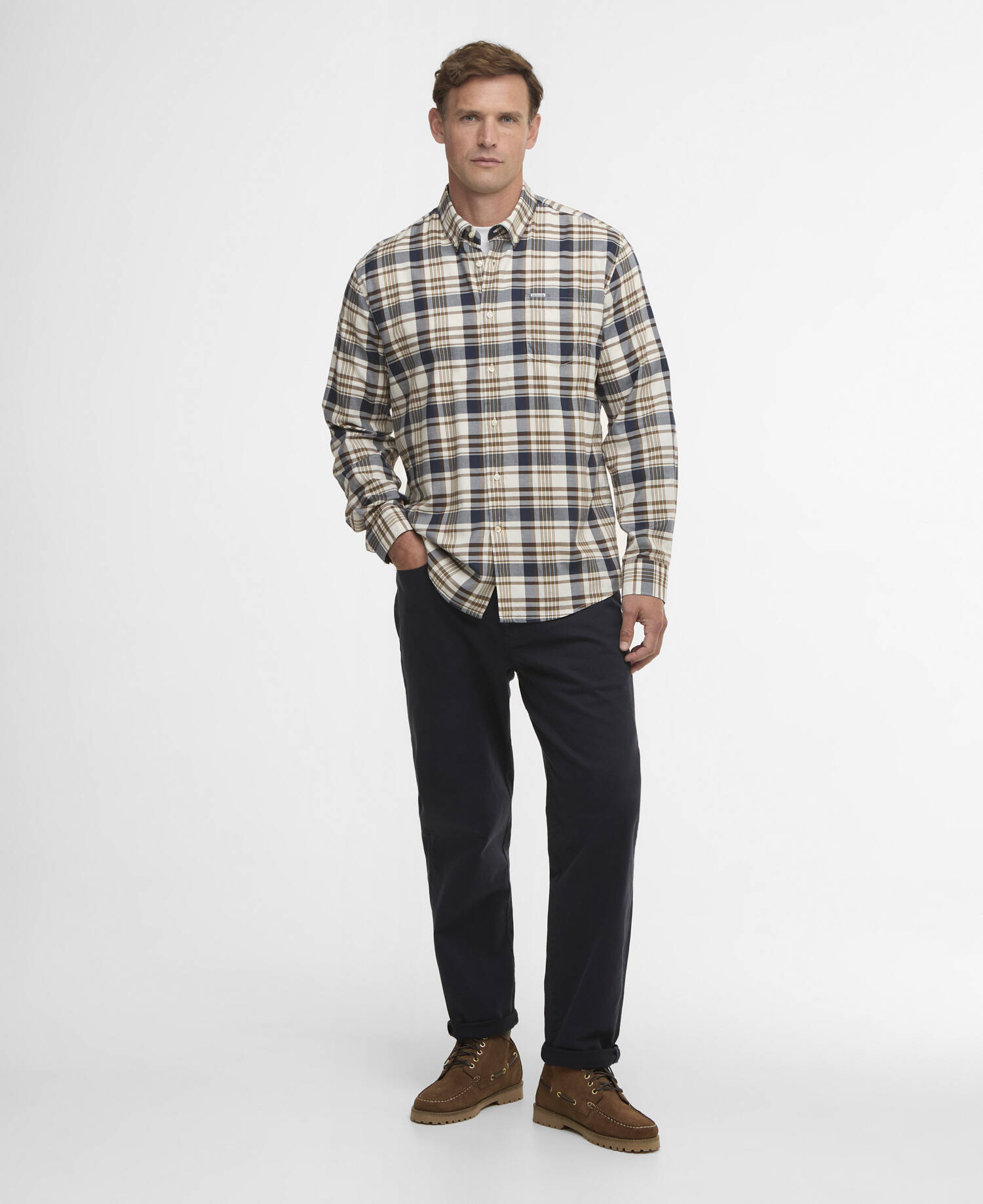 Camicia Hunwick dalla vestibilit&agrave; regular Navy image number 1