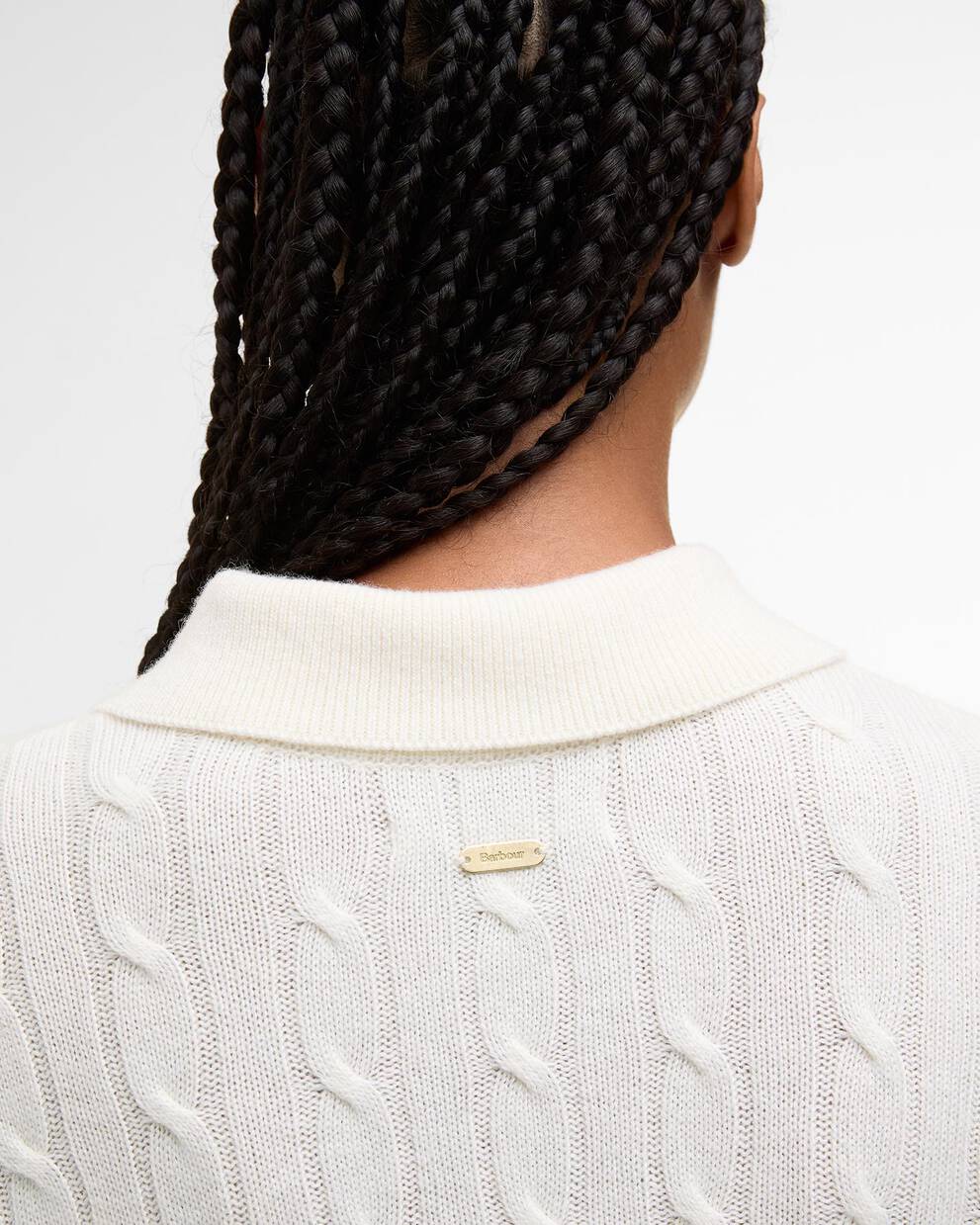 Evie Collared Cable-Knit Jumper