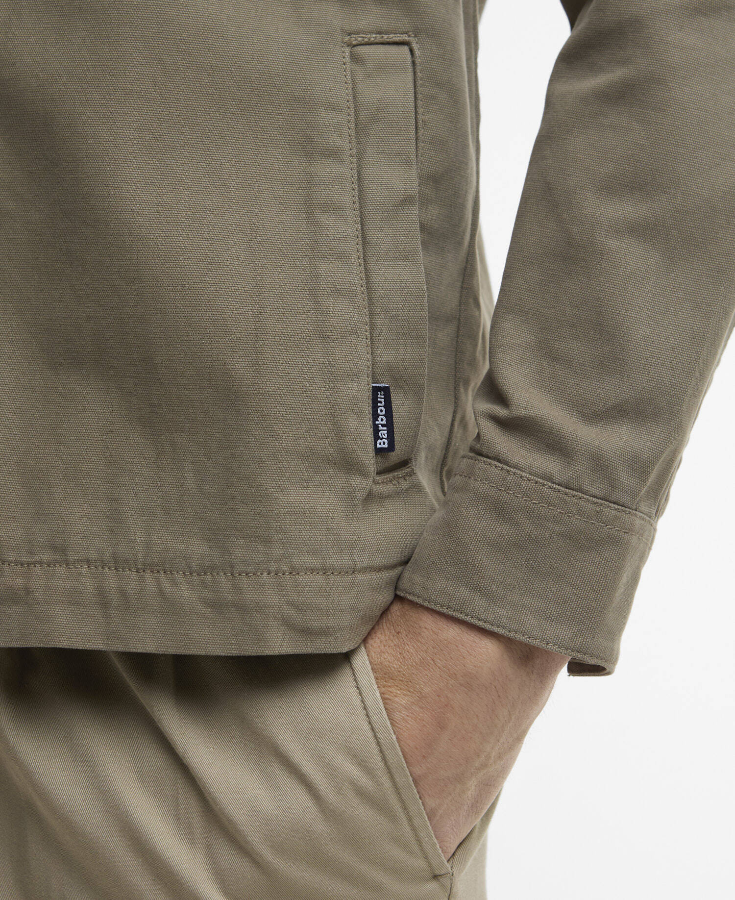 Overshirt Washed Cotton Smokey Olive image number 3