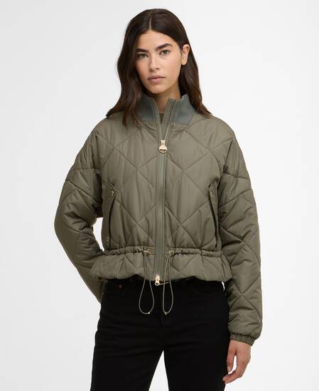 Pagan Quilted Jacket Dusky Khaki