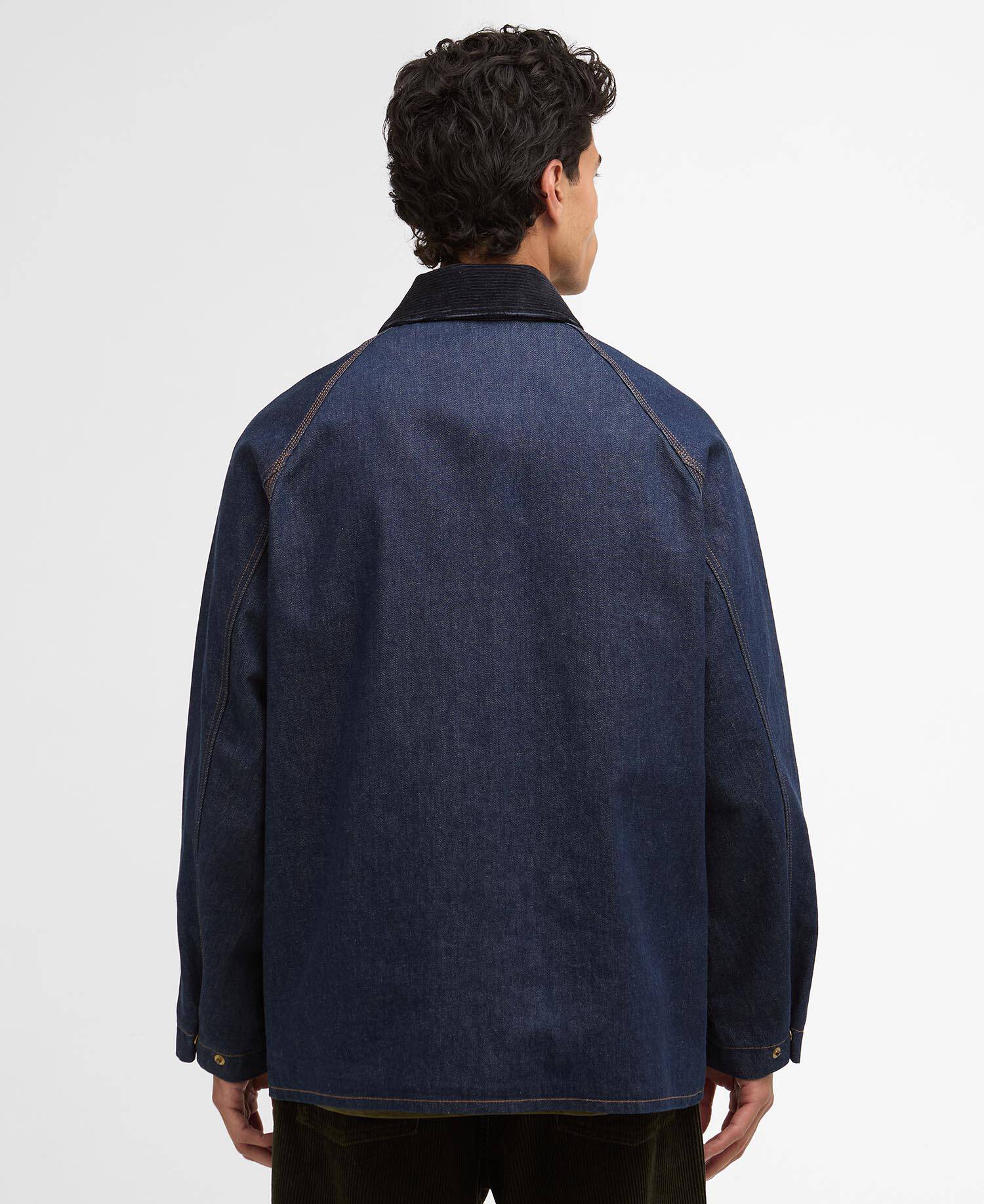 Barbour x Levi's Oversized Bedale Denim Jacket Dark Authentic image number 5