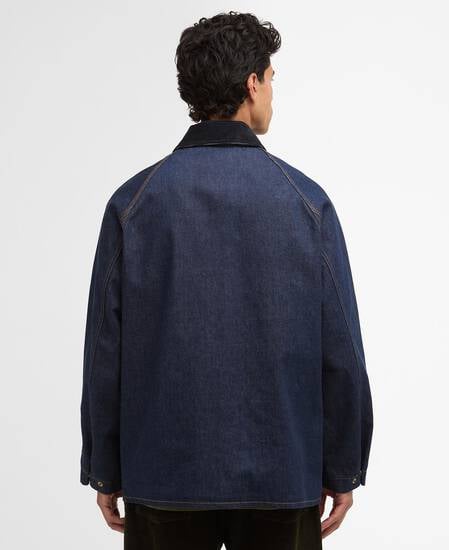 Barbour x Levi's Oversized Bedale Denim Jacket Dark Authentic